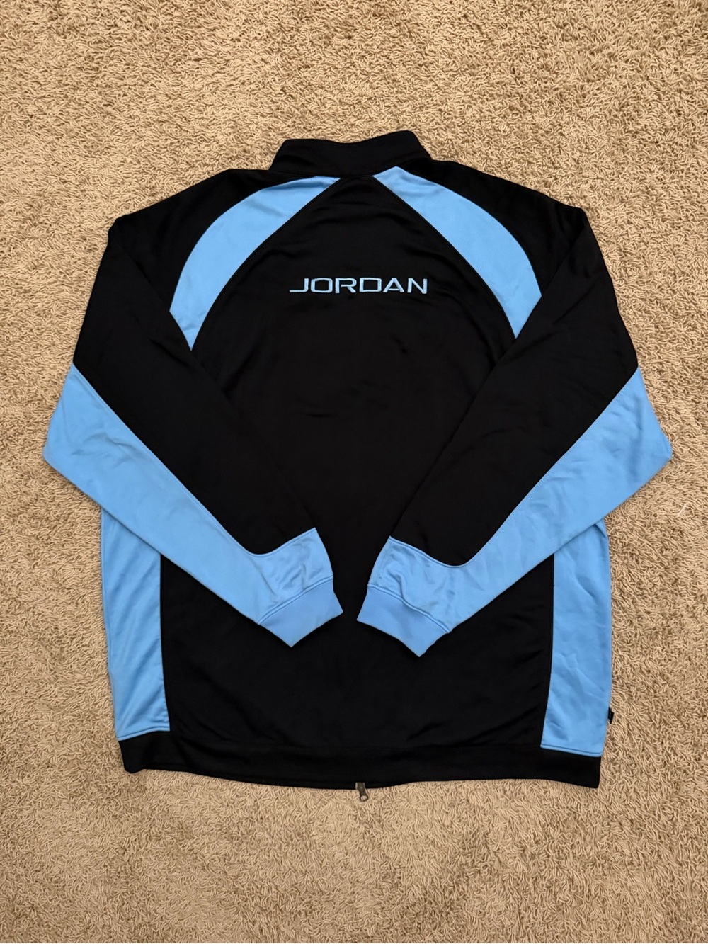 VTG Air Jordan Jacket Mens 3XL UNC Black Blue Full Zip Jumpman Logo Track Retro - Picture 3 of 5